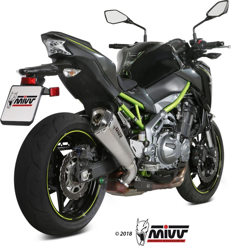 SPORT SLIP-ON Muffler DELTA RACE STAINLESS STEEL carbon cap