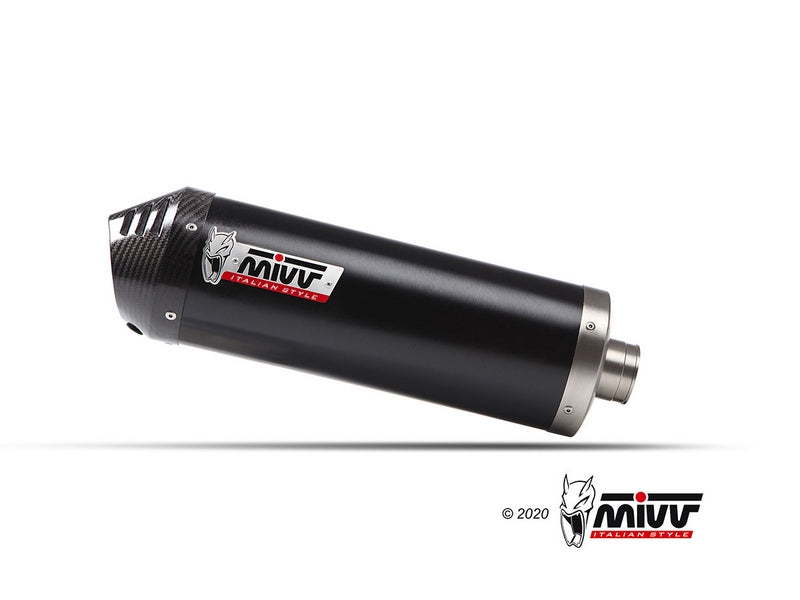  Oval Black Stainless Steel With Carbon Cap Exhaust