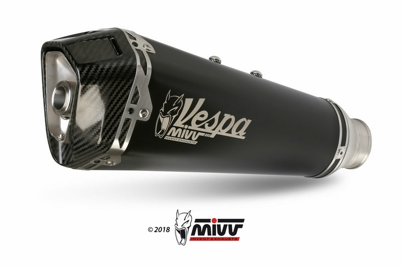 SPORT Full sys. 1x1 Muffler DELTA RACE STEEL BLACK WITH CATALYZER CONVERTING KIT
