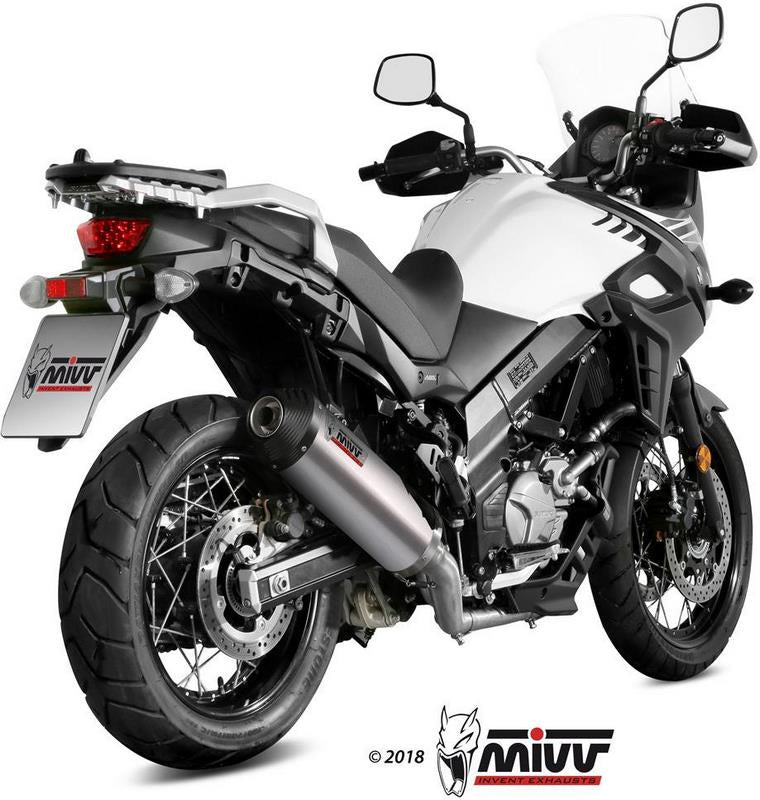 SPORT SLIP-ON Muffler OVAL TITAN carbon cap WITH CATALYZER CONVERTING KIT 