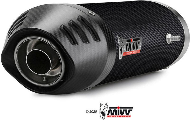 -SPORT OVAL- スリップオン カーボン（カーボンエンドキャップ） 2本出し 