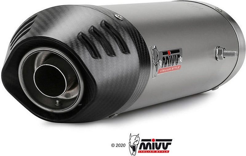 -SPORT OVAL- スリップオン チタン（カーボンエンドキャップ） 2本出し 