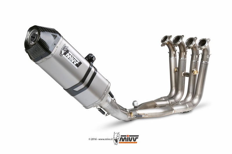 POWER STEEL Full sys. 4x2x1 Muffler SPEED EDGE STAINLESS STEEL carbon cap 