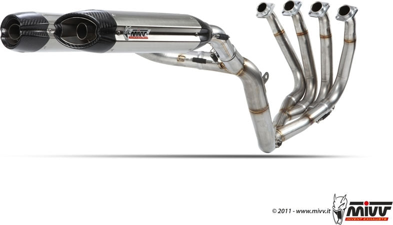  POWER STEEL SUONO Imp. compl./Full sys. 4x2x2 INOX coppe carbonio/ST. STEEL carbon caps