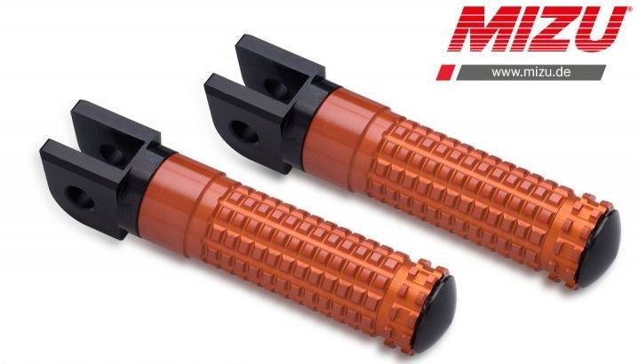 Mizu レーシングフットペグ ABE認可品 ブラック/オレンジ | 409SO1110004