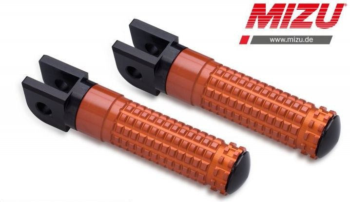 Mizu レーシングフットペグ ABE認可品 ブラック/オレンジ | 409SO1110008