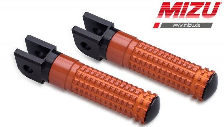 Mizu レーシングフットペグ ABE認可品 ブラック/オレンジ | 409SO1110015
