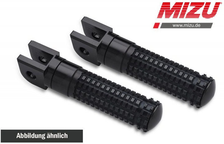 Mizu レーシングフットペグ ABE認可品 ブラック/ブラック | 409SS1110019