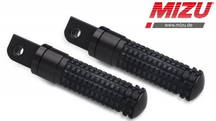 Mizu レーシング パッセンジャーフットペグ ABE認可品 ブラック/ブラック | 409SS1120019