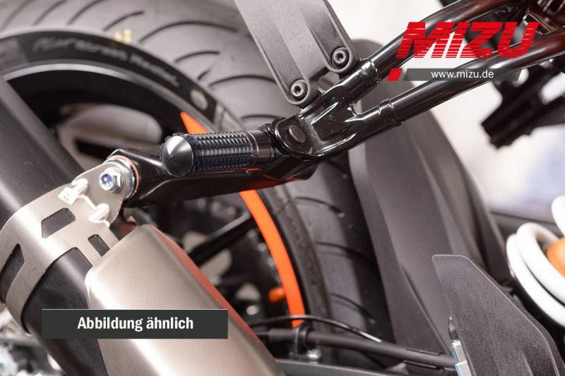 Mizu レーシング パッセンジャーフットペグ ABE認可品 ブラック/ブラック | 409SS1120032