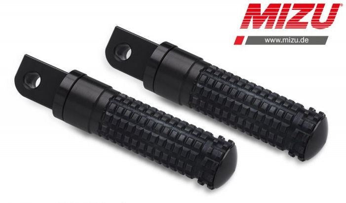 Mizu レーシング パッセンジャーフットペグ ABE認可品 ブラック/ブラック | 409SS1120040