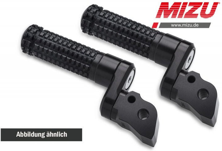 Mizu アジャスタブル レーシング フットペグ ABE認可品 ブラック/ブラック | 409SS2210017