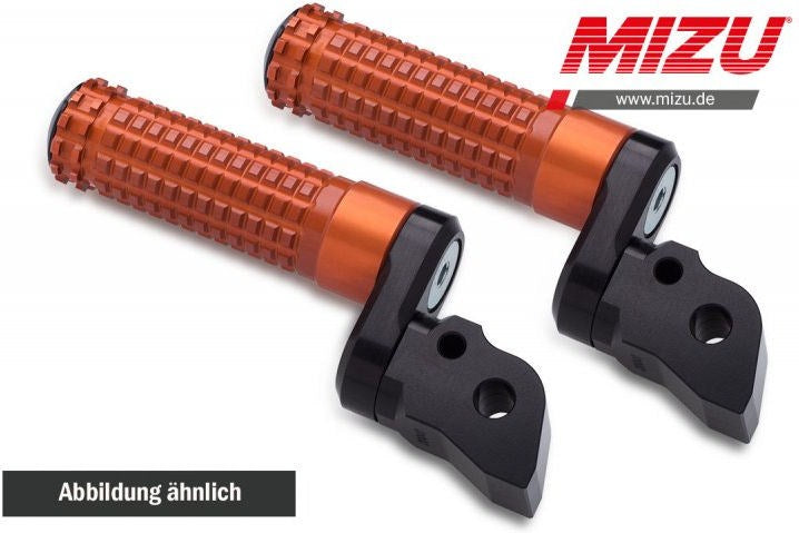 Mizu アジャスタブル レーシング フットペグ ABE認可品 ブラック/ブラック | 409SS2210032