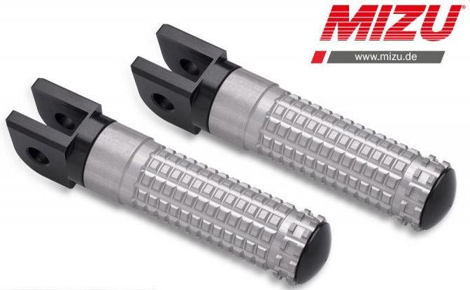 Mizu レーシングフットペグ ABE認可品 ブラック/シルバー | 409ST1110012