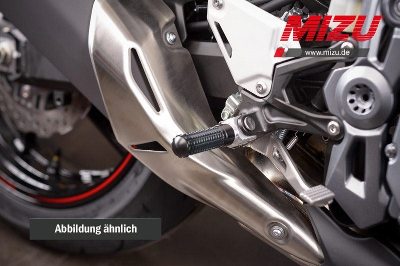 Mizu レーシングフットペグ ABE認可品 シルバー/ブラック | 409TS1110018