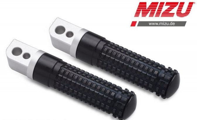 Mizu レーシング パッセンジャーフットペグ ABE認可品 シルバー/ブラック | 409TS1120027