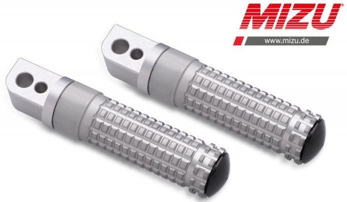 Mizu レーシング パッセンジャーフットペグ ABE認可品 シルバー/シルバー | 409TT1120008