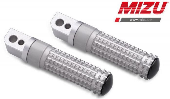 Mizu レーシング パッセンジャーフットペグ ABE認可品 シルバー/シルバー | 409TT1120014