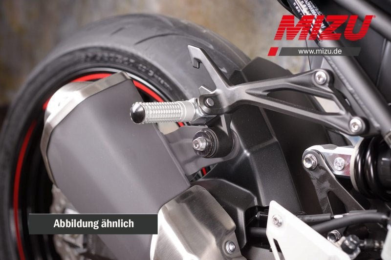 Mizu レーシング パッセンジャーフットペグ ABE認可品 シルバー/シルバー | 409TT1120021
