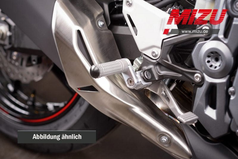 Mizu アジャスタブル レーシング フットペグ ABE認可品 シルバー/シルバー | 409TT3310020