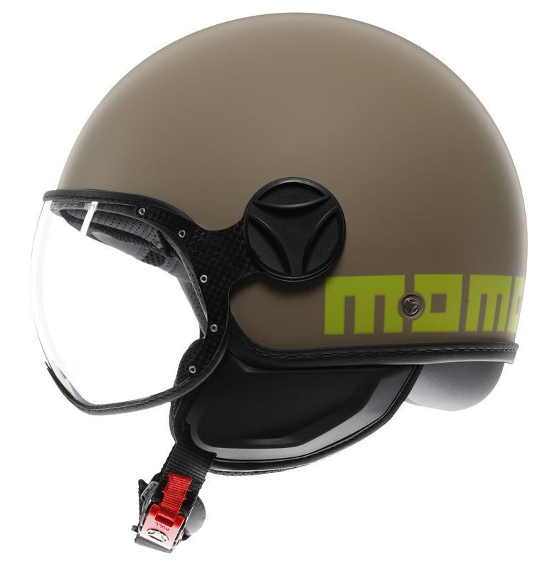 MOMO DESIGN / モモ デザイン ヘルメット FGTR CLASSIC 欧州E2206認証  モノマット サンド/ライム | 21184A7001005