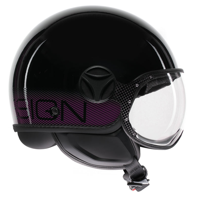 MOMO DESIGN / モモ デザイン ヘルメット FGTR CLASSIC 欧州E2206認証  STRIPES ブラック/FUCSIA | 21184A7001011