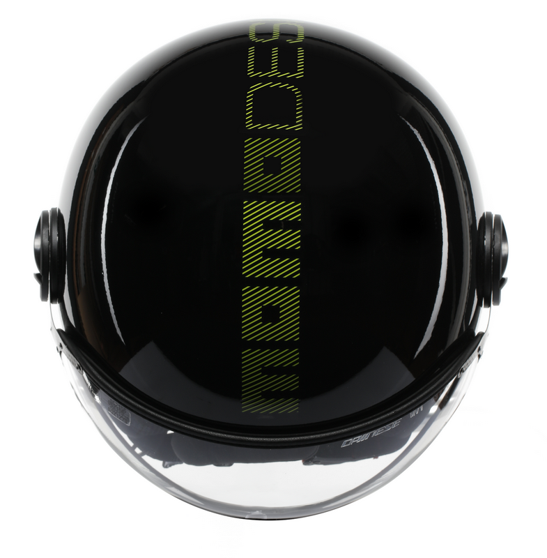 MOMO DESIGN / モモ デザイン ヘルメット FGTR CLASSIC 欧州E2206認証  STRIPES ブラック/イエロー FLUO | 21184A7001012