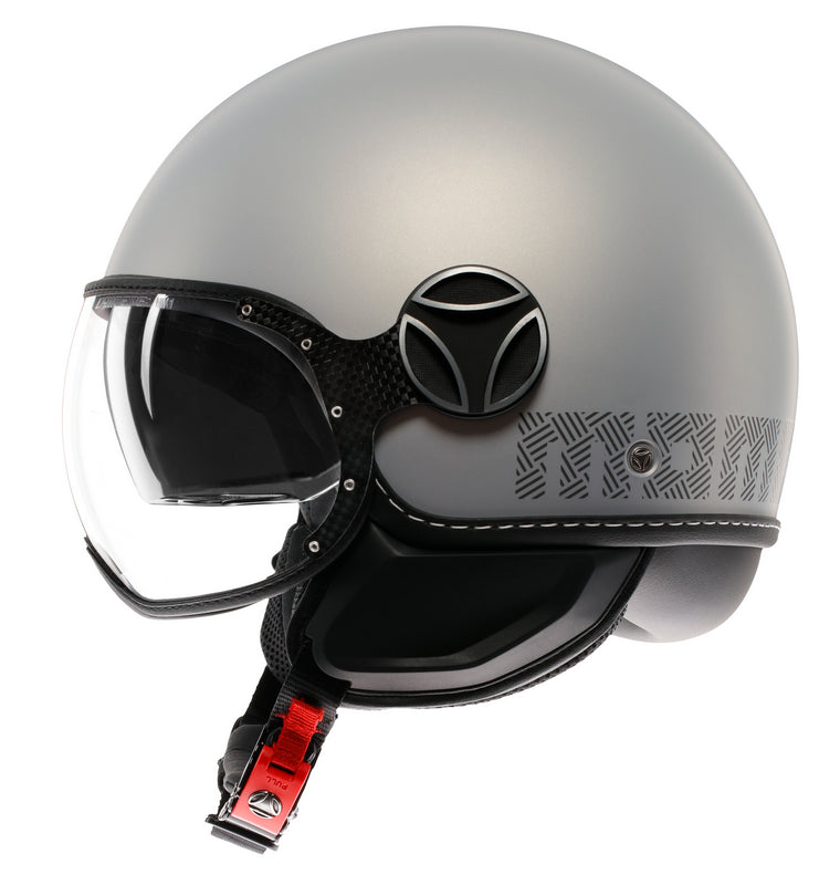 MOMO DESIGN / モモ デザイン ヘルメット FGTR EVO 欧州E2206認証  HIP マット グレー/CERULEAN グレー | 21184A8006009