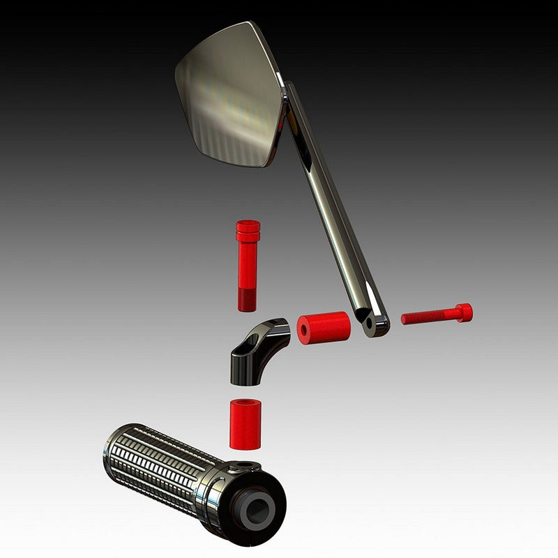 Motogadget / モトガジェット Mo.View バックミラー ステムリロケーションキット ブラック | 7001075