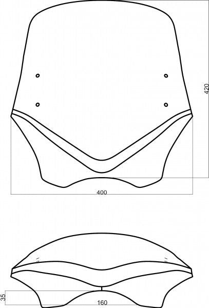 MRA / エムアールエー V-Flow バリオ -スクリーン C －クリアー－ for BMW R 1200 R (11-) | 4025066140336