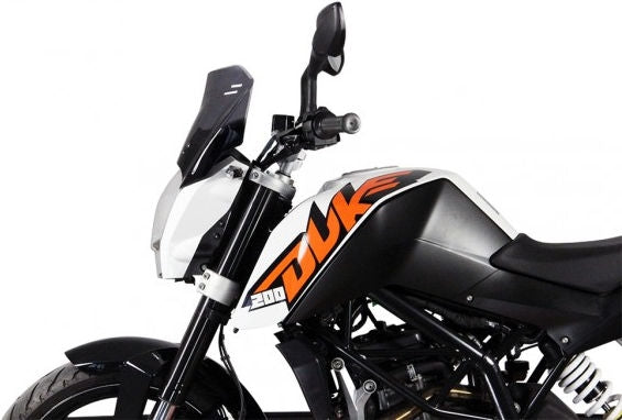 MRA / エムアールエー スポイラーウインドシールド S －ブラック－ for KTM DUKE 125 / 200 / 390 | 4025066144631