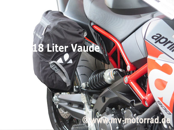 MV Motorrad / エムブイ　モトラッド Luggage Rack for Passenger's Footrest for BMW Solo Drivers with VAUDE bag 24 liters - Aluminum in new Design - 905316alu-bmw-VAP-VAUDE-Tasche-24-Liter