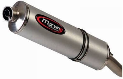 Marving / マービング ロー デュアルマフラー スモールオーバル = 94x124 Superline アルミニウム - EU公道走行認可 | EU/AL/DM600