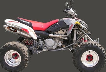 Marving マービングマフラー Single Big Oval Quad Atv Line アルミ （クワッド・4輪バイク）PREDATOR 500 2004 > POLARIS Quad - | EU/AL/P63