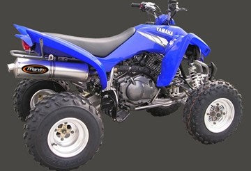 Marving マービングマフラー Single Big Oval Quad Atv Line アルミ （クワッド・4輪バイク）YFM350 R/WARRIOR 2005 YAMAHA Quad - | EU/AL/Y66