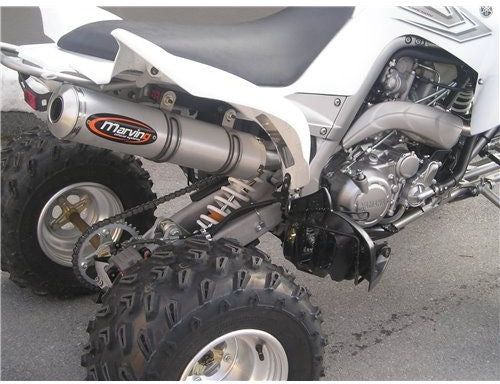 Marving マービングマフラー Single Big Oval Quad Atv Line アルミ （クワッド・4輪バイク）YFZ 700 R RAPTOR 2005> YAMAHA Quad - | EU/AL/Y82