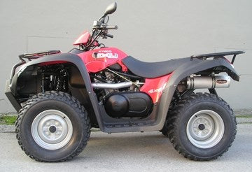 Marving マービングマフラー Single Small Oval Quad Atv Line アルミ （クワッド・4輪バイク）MXU 500 2006 > KYMCO Quad - EU/AL | EU/ALO/KY47