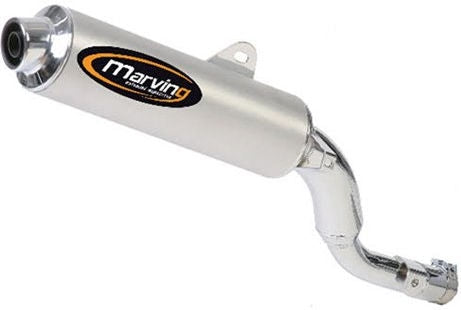 Marving / マービング デュアルマフラー Cylindrical &Oslash; 114 クロム + アルミニウム - EU公道走行認可 Yamaha TDM 900 (02-) | Y/2167/BC