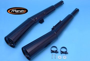 Marving / マービング デュアルマフラー Master ブラック - EU公道走行認可 | H/2009/NC