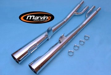 Marving / マービング デュアルマフラー Marvi クロム - EU公道走行認可 Honda CB 650 | H/2034/BC