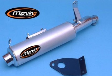 Marving / マービング マフラー Amacal &Oslash; 100 クロム + アルミニウム - EU公道走行認可 Honda XRV 650 AFRICA TWIN | H/AAA/41/BC