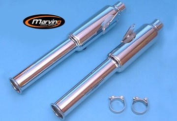 Marving / マービング デュアルマフラー Marvi クロム Kawasaki VN 750 TWIN | K/2109/BC