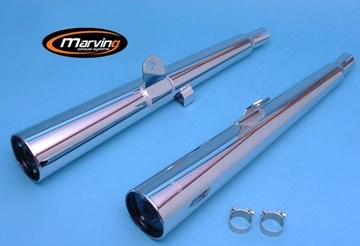 Marving / マービング デュアルマフラー Marvi クロム - EU公道走行認可 Kawasaki Z 750 ZEPHIR | K/2112/BC