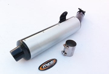 Marving / マービング マフラー Cylindrical &Oslash; 114 ブラック + アルミニウム - EU公道走行認可 Kawasaki ER-5 (ALL KIND) | K/2166/NC
