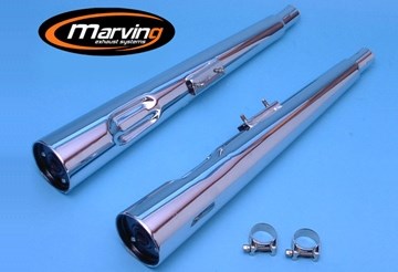 Marving / マービング デュアルマフラー Marvi クロム - EU公道走行認可 Suzuki GS 450 | S/2037/BC