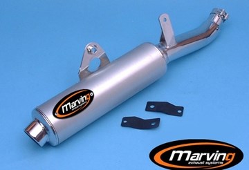 Marving / マービング マフラー Amacal &Oslash; 100 クロム + アルミニウム - EU公道走行認可 Suzuki DR 750/800 BIG 88 | S/AAA/31/BC