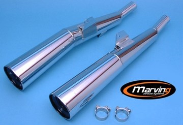 Marving / マービング デュアルマフラー Master クロム - EU公道走行認可 Yamaha XS 400 82 | Y/2025/BC