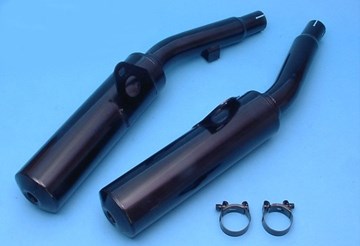 Marving / マービング デュアルマフラー Cylindrical &Oslash; 100 ブラック - EU公道走行認可 Yamaha FJ 1200 (88-89) | Y/2085/NC