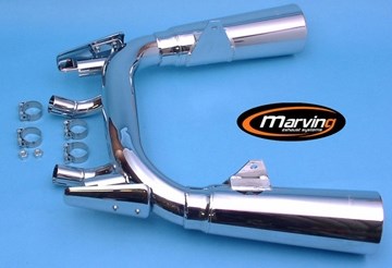 Marving / マービング デュアルマフラー Master クロム - EU公道走行認可 Yamaha 1200 V MAX | Y/2086/BC