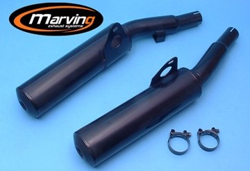 Marving / マービング デュアルマフラー Cylindrical &Oslash; 100 ブラック - EU公道走行認可 Yamaha FJ 1200 87 | Y/2098/NC